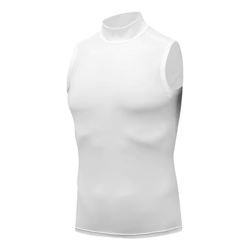 Men's Sleeveless Turtleneck Compression Shirt