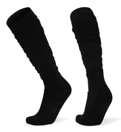 Football Accessory BUNDLE, Scrunched Socks, 2Pc  Compression Shirt, Half Legged Compression Legging